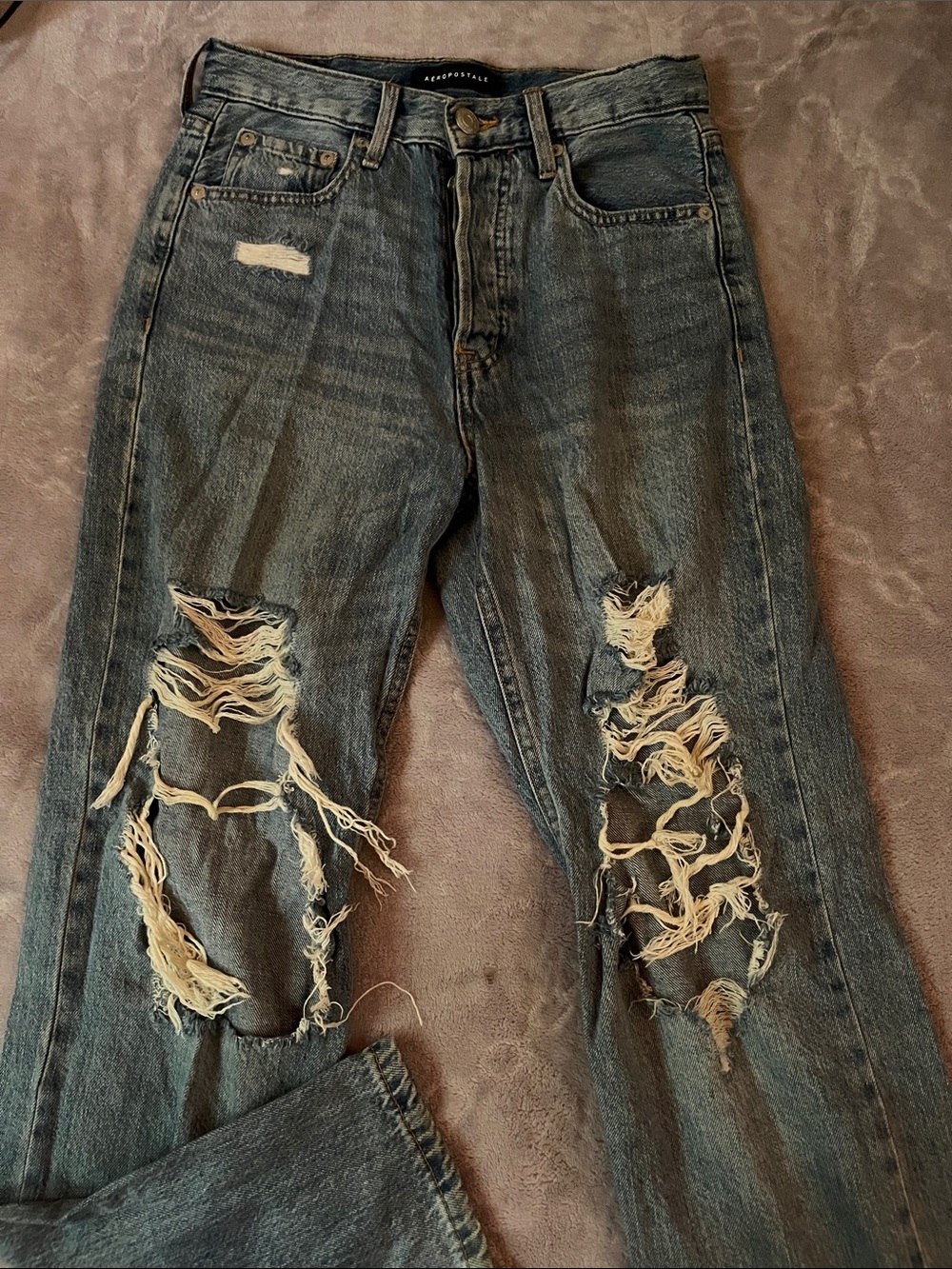 Aeropostale Light Blue Denim 90's Baggy Jeans